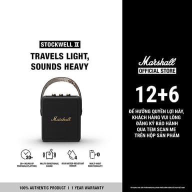 So sánh giá Loa Marshall Bluetooth STOCKWELL II Portable - Pin lên đến 20h  - Bảo Hành Chính Hãng ASH 1 Đổi 1 Trong 1 Năm rẻ nhất?