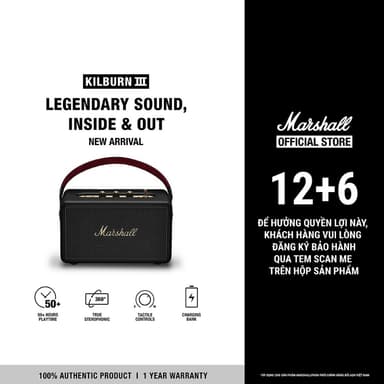 So sánh giá [NEW ARRIVAL] Loa Marshall Bluetooth KILBURN III Portable - Pin lên đến 50h - Bảo Hành Chính Hãng 1 Đổi 1 Trong 1 Năm rẻ nhất?