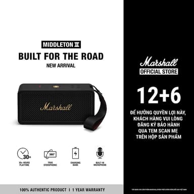 So sánh giá Loa Marshall Bluetooth MIDDLETON II Portable - Pin lên đến 30h - Bảo Hành Chính Hãng 1 Đổi 1 Trong 1 Năm - LS rẻ nhất?