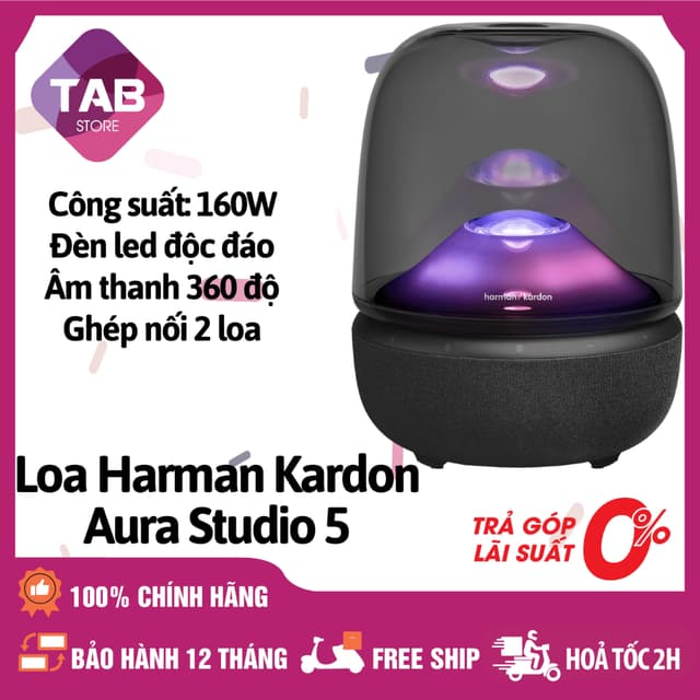 Loa Bluetooth Harman Kardon Aura Studio 5 Mới Chính Hãng - Bảo Hành 12 Tháng - Ảnh 4