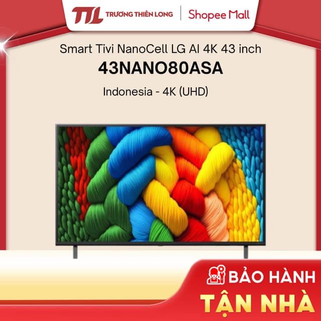 43NANO80ASA - Smart Tivi NanoCell LG AI 4K 43 inch 43NANO80ASA - Ảnh 2