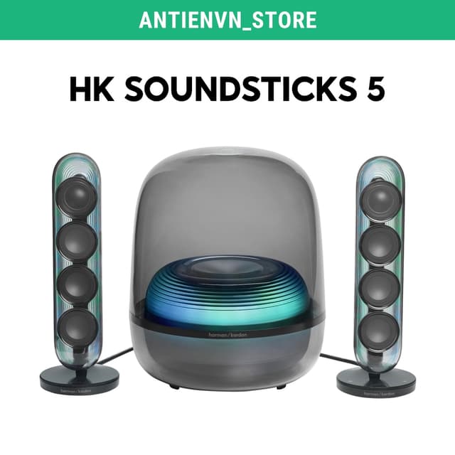 [SoundSticks 5] Loa Bluetooth Harman Kardon SoundSticks 5 | Công Suất 190W | Auracast | LED RGB - Ảnh 4