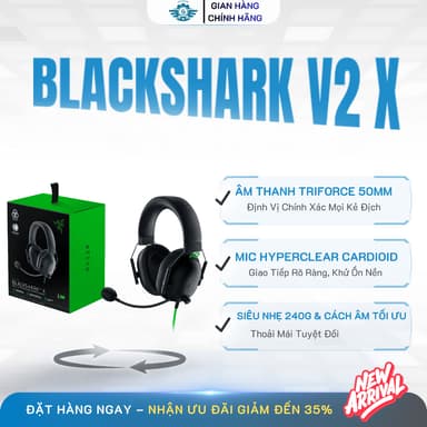 So sánh giá [🔰Chính Hãng] Tai Nghe Gaming Razer BlackShark V2 X – 50mm Driver, Mic Chống Ồn, 7.1 Surround, 3.5mm rẻ nhất?