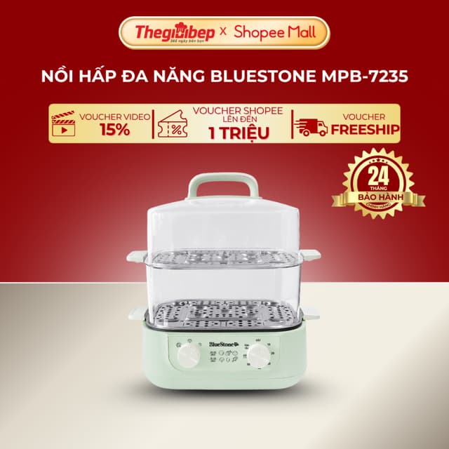 Nồi Lẩu Hấp Điện Đa Năng BlueStone MPB-7235 15 Lít 1500W - Ảnh 2