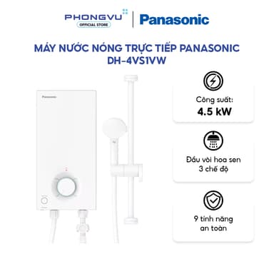 So sánh giá Máy nước nóng trực tiếp Panasonic DH-4VS1VW - Công suất 4500W, 9 Tính năng an toàn, An toàn - Bảo hành 12 tháng rẻ nhất?