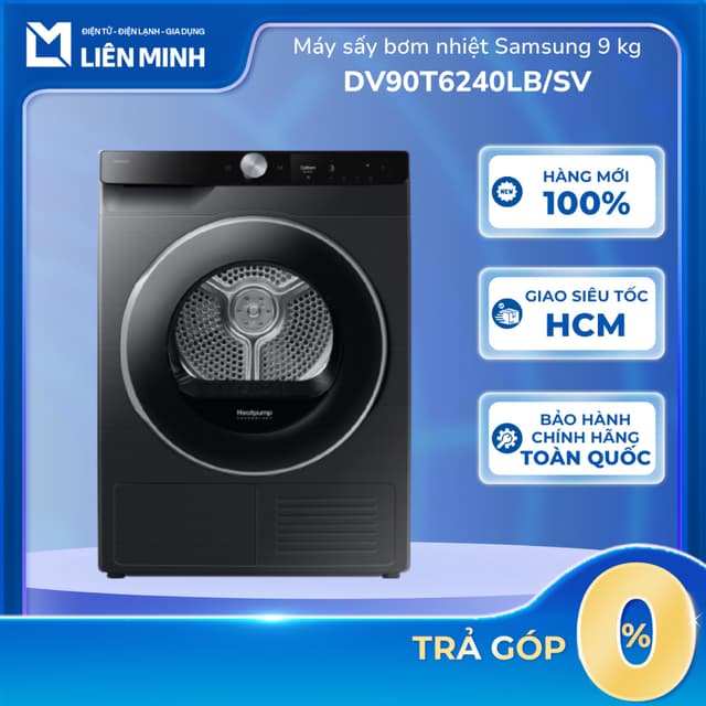 DV90T6240LB/SV - Máy Sấy Bơm Nhiệt Samsung 9 Kg - Bảo Hành Chính Hãng [SHIP 0Đ HCM] - Ảnh 10