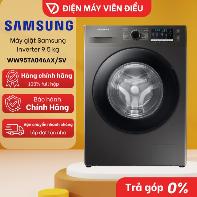 [FREESHIP NGHỆ AN] WW95TA046AX/SV - Máy giặt Samsung Inverter 9.5 kg WW95TA046AX/SV - Bền bỉ - Ảnh 12