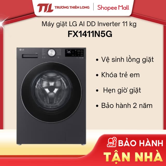 Máy Giặt LG AI DD Inverter 11 Kg FX1411N5G [FREESHIP HCM] - Ảnh 11
