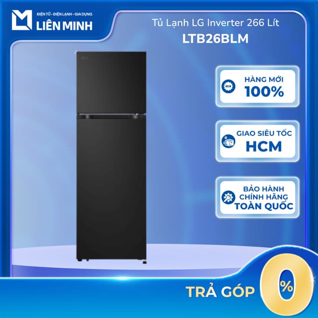 LTB26BLM - Tủ Lạnh LG Smart Inverter 266 Lít LTB26BLM - Ngăn Đá Trên - Ảnh 6