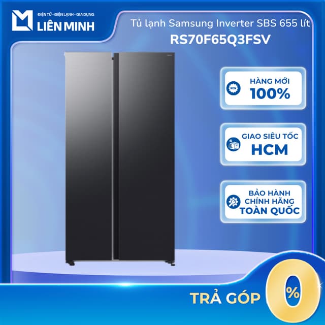 RS70F65Q3FSV - Tủ Lạnh Samsung Inverter 655 Lít Side By Side RS70F65Q3FSV - Bảo Hành Chính Hãng - Ảnh 7