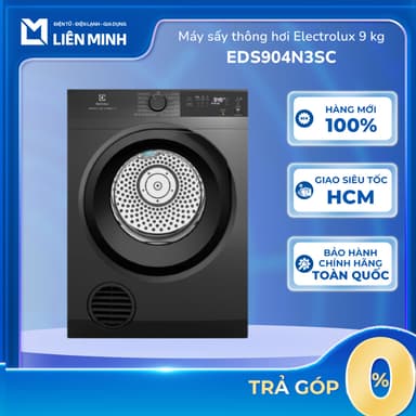 So sánh giá Máy Sấy Thông Hơi ELECTROLUX EDS904N3SC 9 Kg - UltimateCare 300 - Xám Đen Onyx - Bảo Hành Chính Hãng [SHIP 0Đ HCM] rẻ nhất?