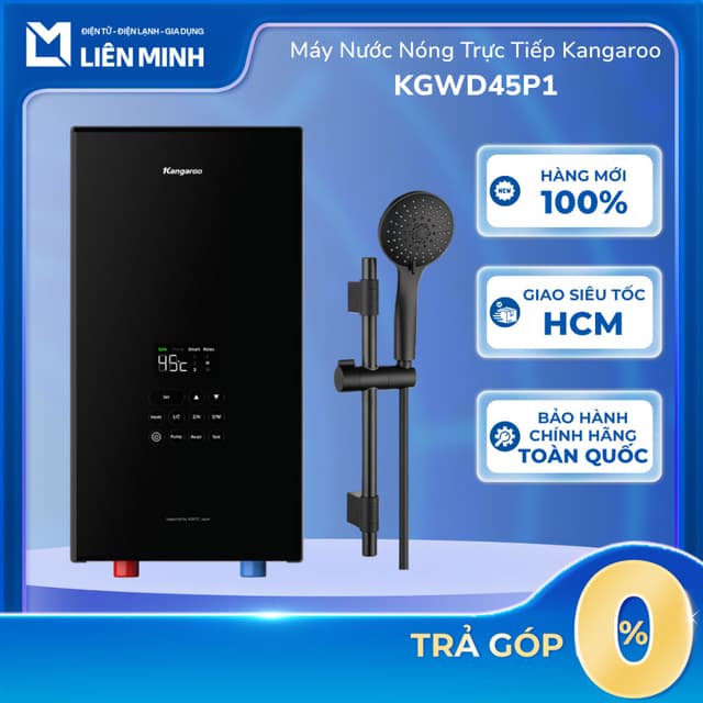KGWD45P1 - Máy Nước Nóng Trực Tiếp Kangaroo - 4500W - Nút Nhấn - Có Bơm Trợ Lực - Bảo Hành Chính Hãng - Ảnh 5