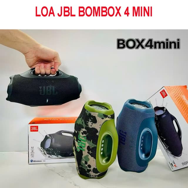 Loa Bluetooth JBL BOOMBOX 4 MINI , Siêu Bass , Âm Trầm Chuẩn , Nghe Nhạc Hay , Dùng Được Thẻ Nhớ , Usb , Jack 3.5 BH 12. - Ảnh 10