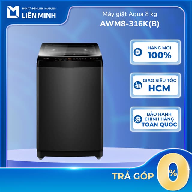 AWM8-316K(B) (8 Kg) / AWM72-316K(S) (7.2 Kg) - Máy Giặt Aqua [GIÁ MÁY][SHIP 0Đ HCM] - Ảnh 12