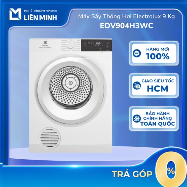 EDV904H3WC - Máy Sấy Thông Hơi ELECTROLUX 9 Kg Ultimatecare 300 - Bảo Hành Chính Hãng [SHIP 0Đ HCM] - Ảnh 3