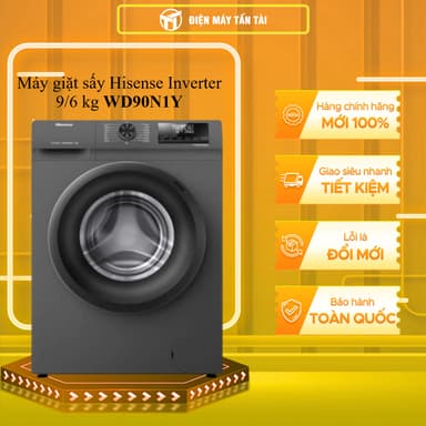 So sánh giá WD90N1Y - Máy giặt sấy Hisense Inverter giặt 9 kg - sấy 6 kg WD90N1Y - GIAO TOÀN QUỐC rẻ nhất?
