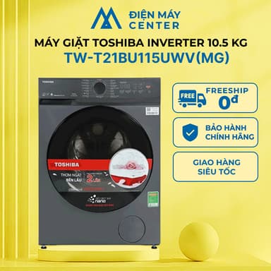 So sánh giá Máy giặt Toshiba Inverter 10.5 kg TW-T21BU115UWV(MG) - Chính hãng bảo hành 24 tháng - Giao nhanh HN rẻ nhất?