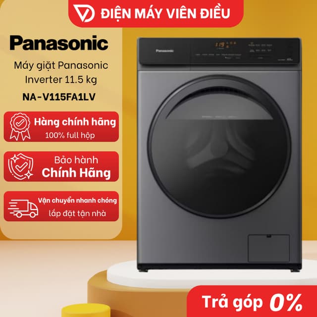 [FREESHIP NGHỆ AN] NA-V115FA1LV - Máy giặt Panasonic Inverter 11.5 kg NA-V115FA1LV - Ảnh 9