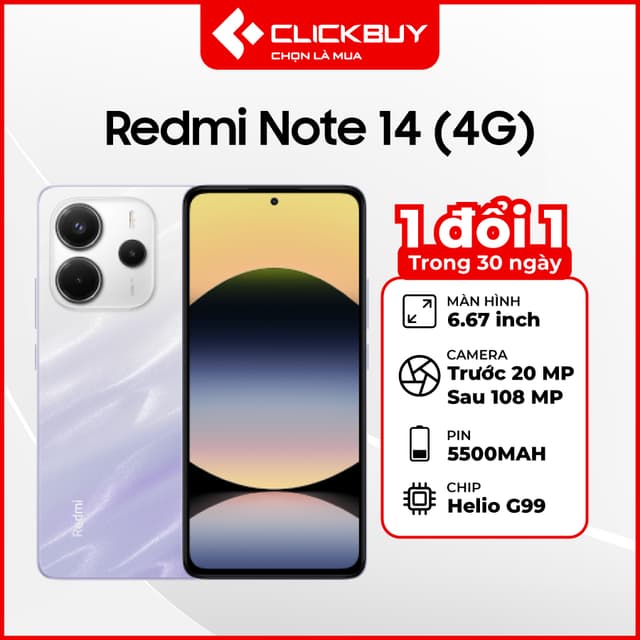 Điện thoại Xiaomi Redmi Note 14 (4G) 8GB 128GB Chính Hãng - Ảnh 7