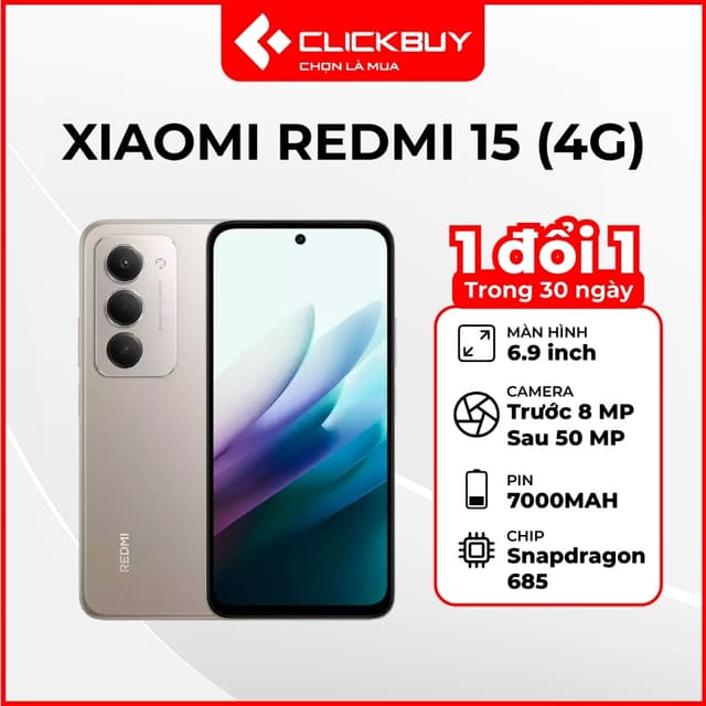 Điện thoại Xiaomi Redmi 15 (4G) 8GB 128GB - Chính Hãng - Ảnh 12