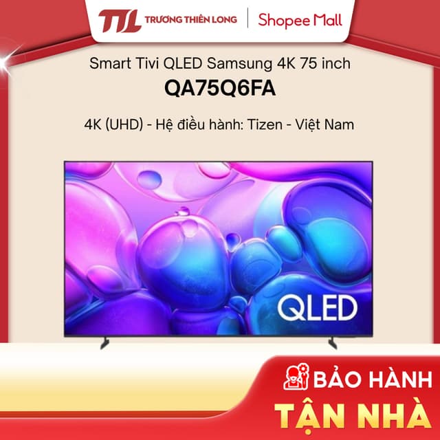 Smart Tivi QLED Samsung 4K 75 Inch QA75Q6FA [FREESHIP HCM] - Ảnh 1