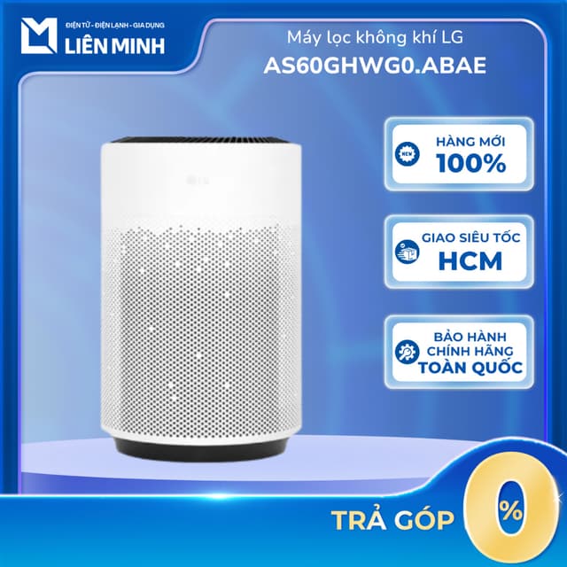 AS60GHWG0 | Máy Lọc Không Khí LG Puricare 360 Hit 41W - Phòng 60m² AS60GHWG0.ABAE (Trắng) - Ảnh 5