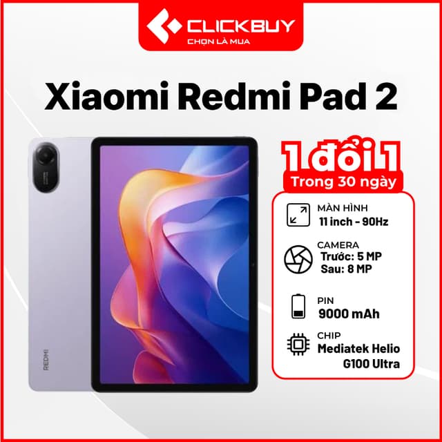 Xiaomi Redmi Pad 2 Wifi 4GB 128GB chính hãng - Ảnh 1
