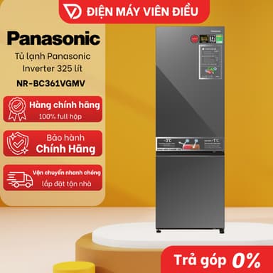 So sánh giá [FREESHIP NGHỆ AN] BC361VGMV - Tủ lạnh Panasonic Inverter 325 lít NR-BC361VGMV rẻ nhất?