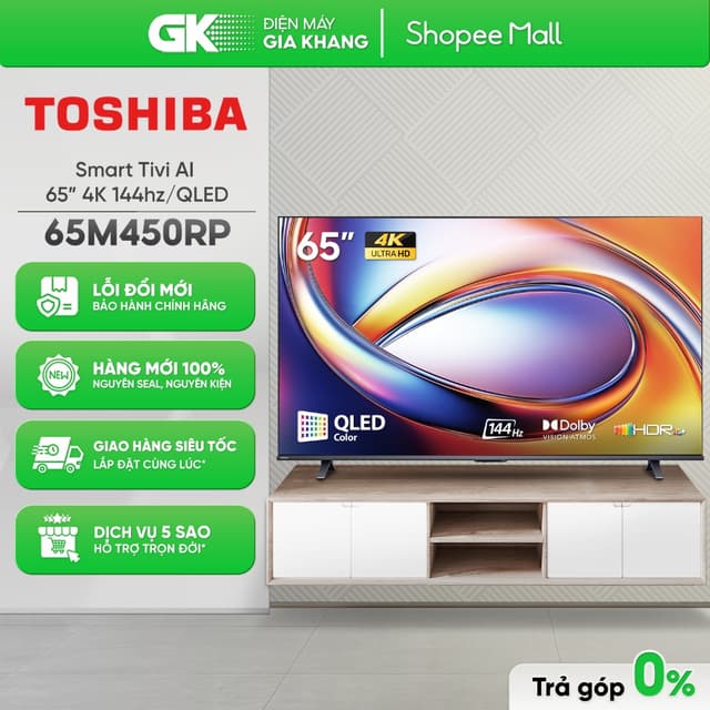 Smart Tivi QLED TOSHIBA  AI 4K 65 Inch 65M450RP [Freeship HCM] - Ảnh 3