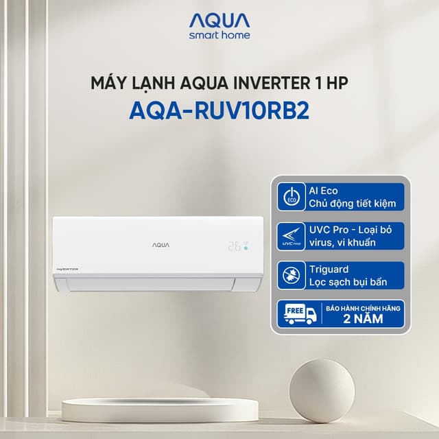 Máy điều hòa Aqua Inverter UV Cool 1.0 HP AQA-RUV10RB2 - Freeship toàn quốc - Ảnh 3