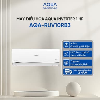 So sánh giá Máy lạnh / Điều hòa AQUA Inverter 1 HP AQA-RUV10RB3 - Freeship toàn quốc rẻ nhất?