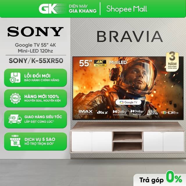 K-55XR50 55 Inch | K-65XR50 65 Inch Google Tivi Mini-LED Sony AI 4K [Freeship HCM] - Ảnh 1