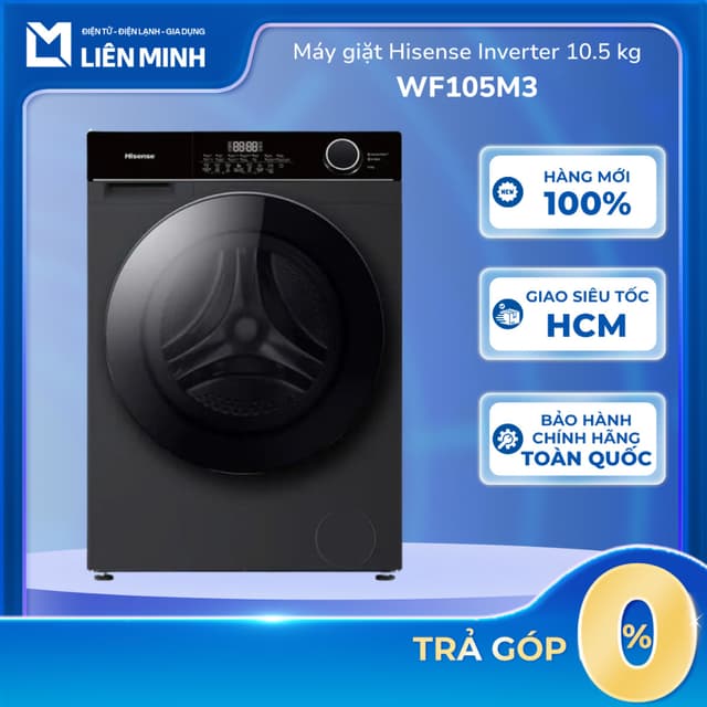 WF105M3 / WF105N1 / WF105R5 Máy Giặt Hisense Inverter 10.5 Kg - Bảo Hành Chính Hãng [SHIP 0Đ HCM] - Ảnh 3