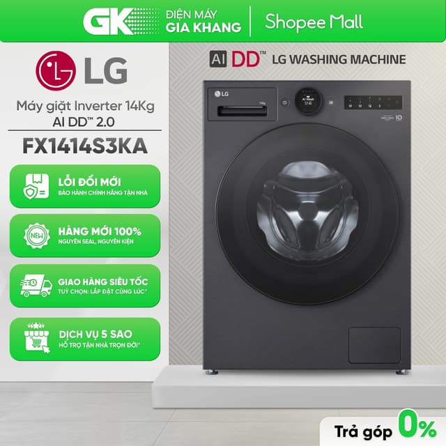 Máy Giặt LG AI DD Inverter 14 Kg FX1414S3KA [Toàn Quốc] - Ảnh 5