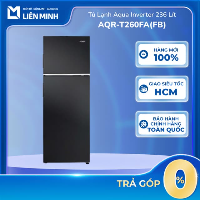 AQR-T260FA(FB) - Tủ Lạnh Aqua Inverter 236 Lít AQR-T260FA(FB) [Giao Toàn Quốc] - Ảnh 11