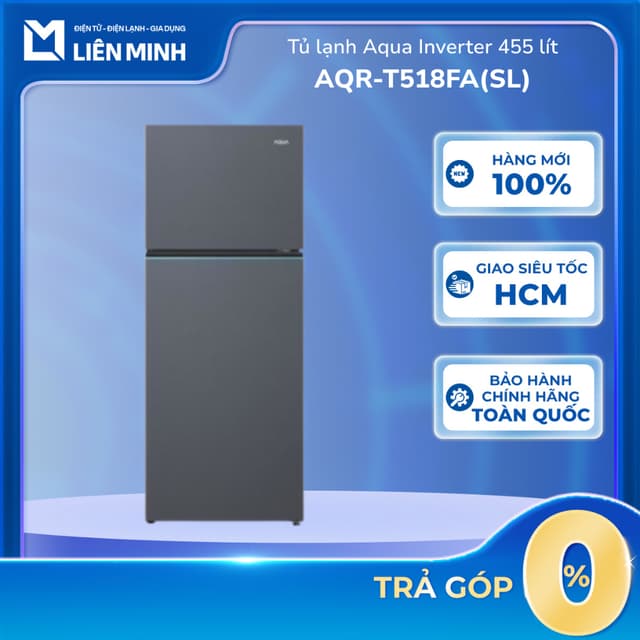 AQR-T518FA(SL) - Tủ Lạnh Aqua Inverter 455 Lít AQR-T518FA(SL) - Bảo Hành Chính Hãng - Ảnh 10