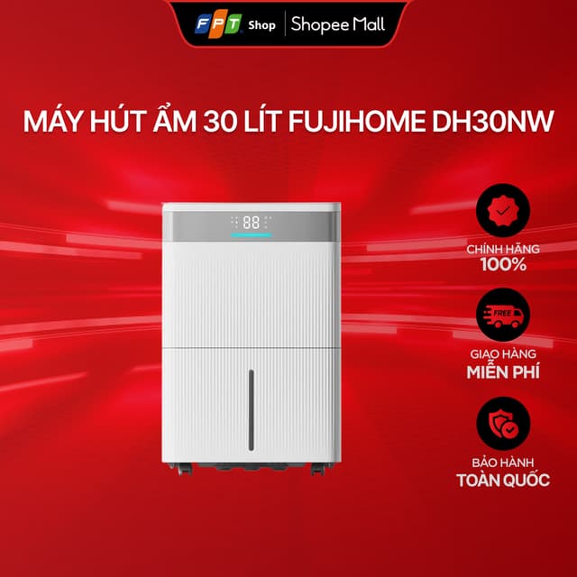 [Chỉ GH tận nơi] Máy hút ẩm 30 lít Fujihome DH30NW - Ảnh 5