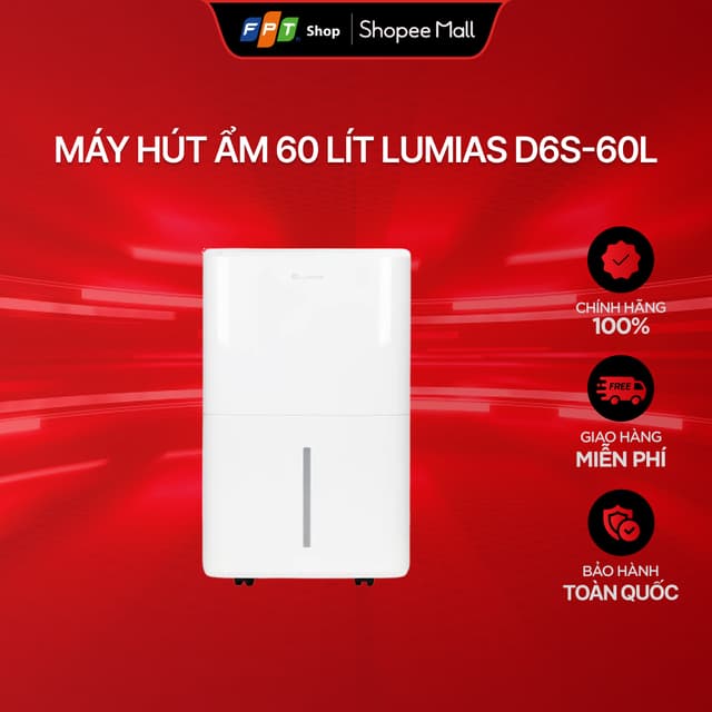 [Chỉ GH tận nơi] Máy hút ẩm 60 lít Lumias D6S-60L - Ảnh 11