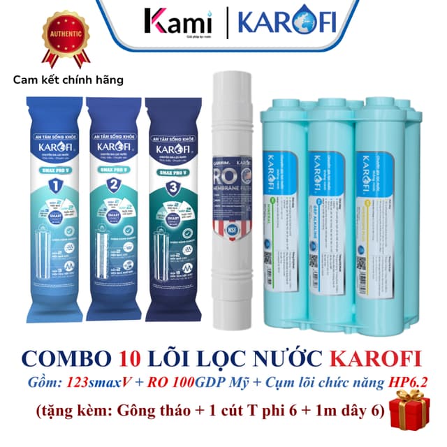 Bộ 10 Lõi Lọc Nước Karofi_ (123 SMPV, RO Mỹ, HP6.2)_ Dùng Cho Máy Lọc Nước Karofi Model KAD-L56, KAD-X56, KAQ-X26,... - Ảnh 10