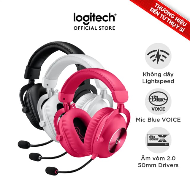 Tai nghe gaming không dây Logitech G Pro X 2 LIGHTSPEED Âm vòm DTS Bluetooth/USB - Ảnh 1