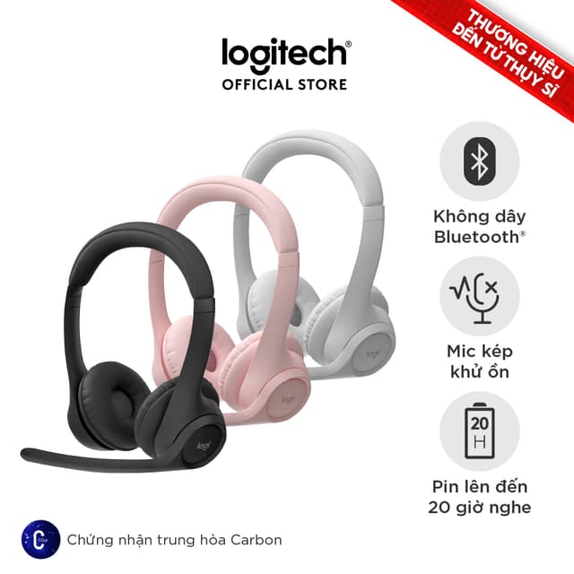 Tai nghe Bluetooth không dây Logitech Zone 300 - Micrô khử ồn, Windows, Mac - Ảnh 3