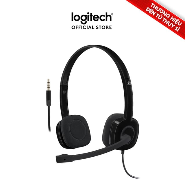 Tai nghe chụp tai Logitech H151 - 1 jack 3.5mm, Mic khử giảm tiếng ồn, âm thanh nổi - Ảnh 1