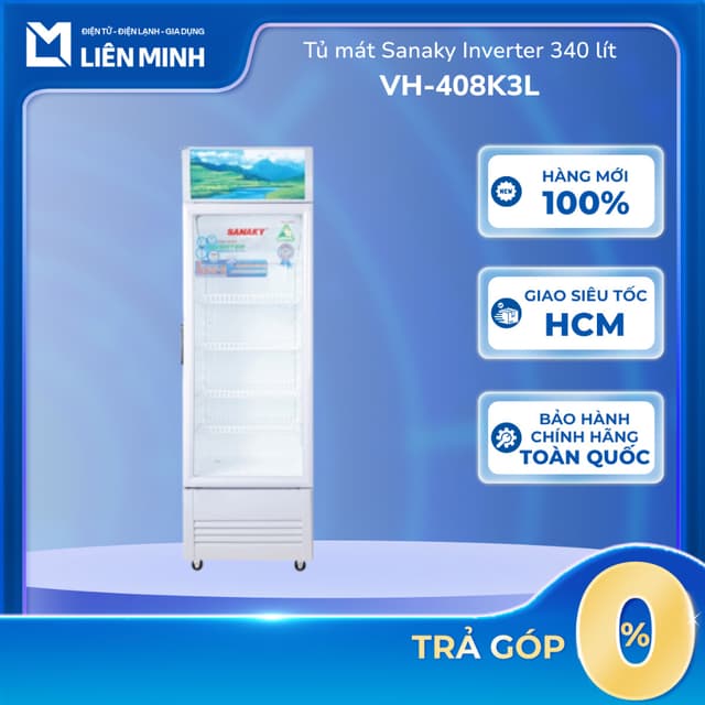 VH-408K3L ( 1 Cửa)  / VH-408W3L (2 Cửa)  - Tủ Mát Sanaky Inverter 340 Lít [SHIP 0Đ HCM] - Ảnh 11