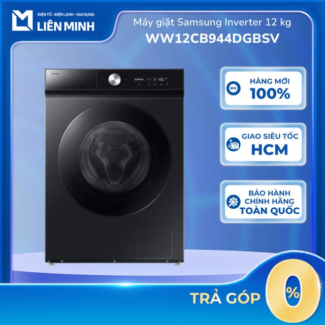 WW12CB944DGBSV - Máy Giặt Samsung Inverter 12 Kg - Bảo Hành Chính Hãng [GIÁ MÁY] - Ảnh 2