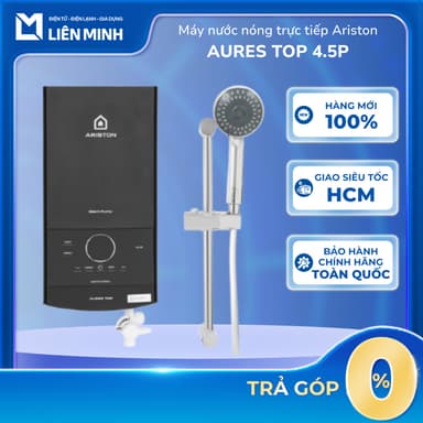 So sánh giá Máy Nước Nóng Trực Tiếp Ariston 4500W AURES TOP 4.5P Cảm Biến Lưu Lượng Nước, Cầu Dao Chống Rò Điện [GIÁ MÁY] rẻ nhất?