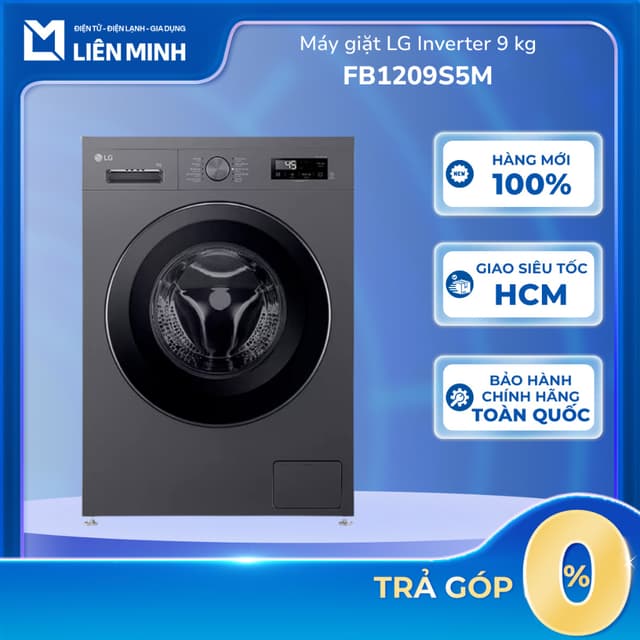 FB1209S5M - Máy Giặt Lồng Ngang LG Inverter 9 Kg FB1209S5M / FB1209S6W [SHIP 0Đ HCM] - Ảnh 12