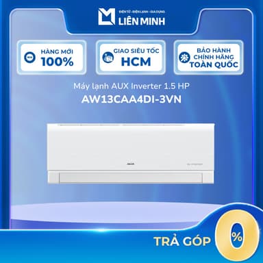 So sánh giá AW13CAA4DI-3VN - Máy Lạnh Aux Inverter 1.5 HP - SX Thái Lan - 365 Ngày ĐỔI MỚI [GIÁ MÁY] rẻ nhất?