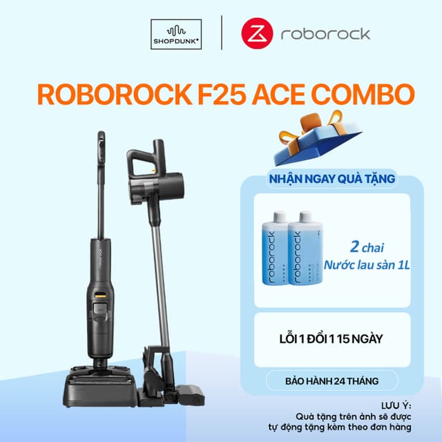 Máy Hút Bụi Lau Nhà Cầm Tay Không Dây Roborock F25 Ace Combo | Tự Động Giặt, Sấy Con Lăn - Ảnh 8