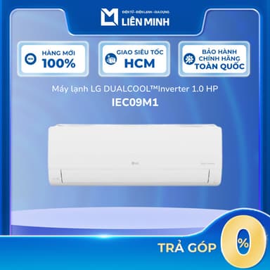 So sánh giá IEC09M1 - Máy Lạnh LG Inverter 1 HP IEC09M1 - Bảo Hành Chính Hãng rẻ nhất?