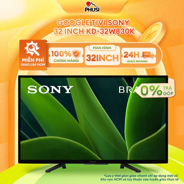 KD-32W830K [GIAO LẮP MIỄN PHÍ] Google Tivi Sony HD 32 Inch KD-32W830K - CHÍNH HÃNG, BH 2 NĂM - Ảnh 9